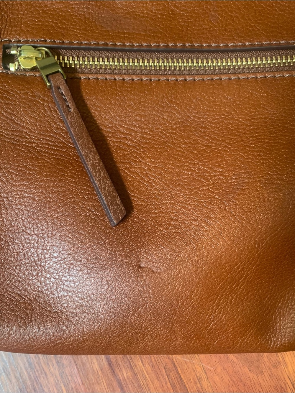 FOSSIL "Fiona" Small Brown Crossbody Purse w/ Key Charm - Picture 10 of 10